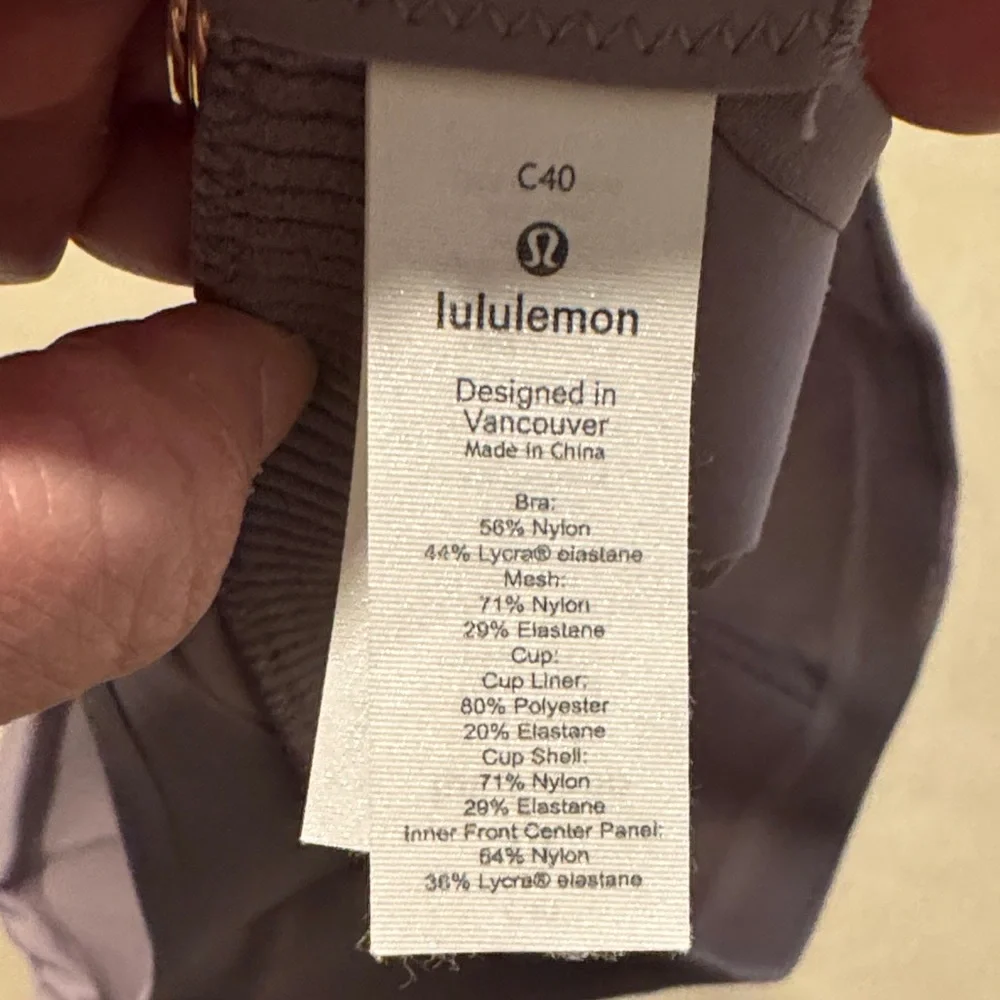 Lululemon Sport bra-Swift Speed Bra-High Support. Size 40C. Plum. - Picture 8 of 13